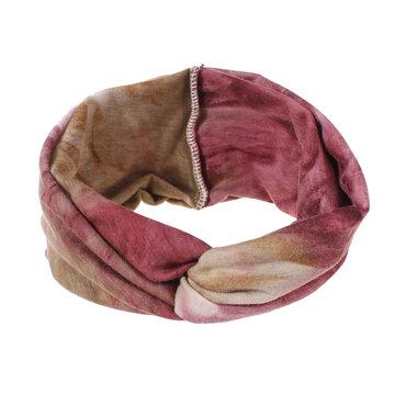 Style de Bohème Élastique Sport Cheveux Bande Tie Dye Bandeana Bandeau