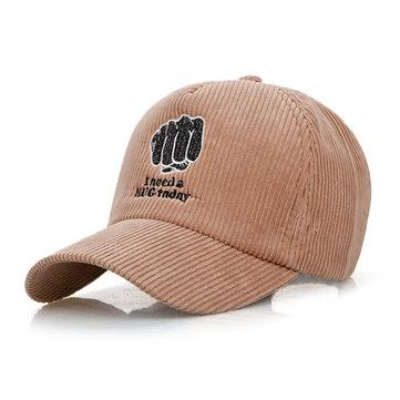 Casquette de baseball en coton avec broderie d'automne