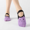 Chaussettes bateau en cuir Ballet en dentelle Yoga Chaussettes Chaussettes à enfiler