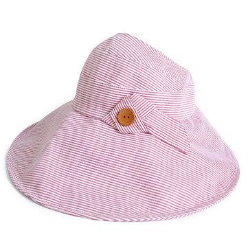 Haut chapeau vide en lin pliable pour l'été