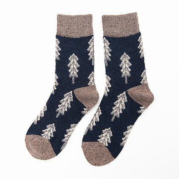 Laine épaisse chaussettes noël femelle petit arbre