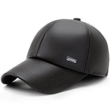 Cache-oreilles en cuir chaud, casquette de baseball en plein air, chapeau chaud et froid