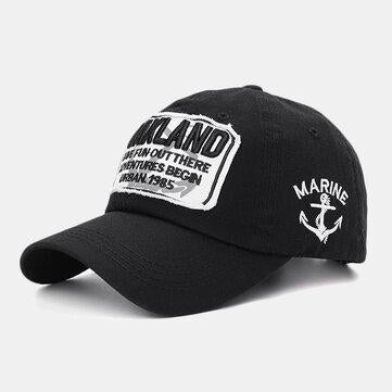 Casquette de baseball en coton avec chapeau brodé de lettres