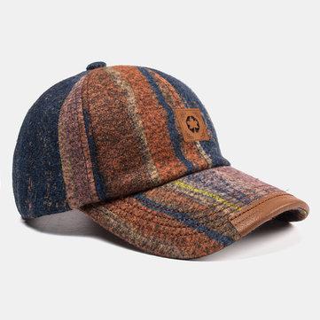 Warm Plush Soft - Casquettes de baseball à carreaux en tissu