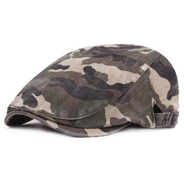 Camouflage cotton flat cap