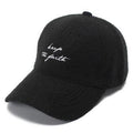Casquette de baseball sport lettre de broderie de laine solide