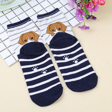 Chaussettes en coton à rayures