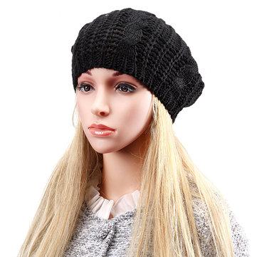 Bonnet en crochet tricoté tressé