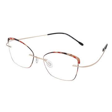Unisex folding reading glasses with metal half-frame
