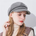 Casquette béret large en laine fine