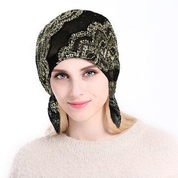 Chapeaux de découpe de tricot de chapeau de chimiothérapie d'impression de dentelle