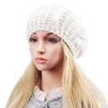 Bonnet en crochet tricoté tressé