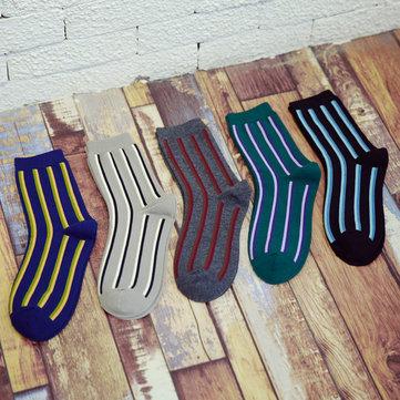 Men's Warm Vertical Striped Cotton Socks