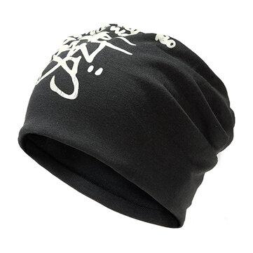 Mens unisexe lettre bonnet impression bonnet casual chapeaux élastiques de sport de skullies hip-hop chaud