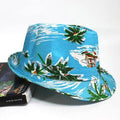 Chapeau de seau de soleil en tissu à motif de plage