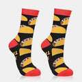 Chaussettes décontractées en coton à motif Burger