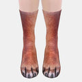 Chaussettes longues de pied avec des animaux mignons d'impression de chat Chaussettes longues de chat