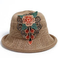 Chapeau de soleil de style ethnique lin lin