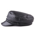 Béret de baseball vintage en peau de mouton massif