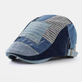 Chapeau de béret de casquettes plates de personnalité de broderie de couleur de patchwork fait à l'ancienne