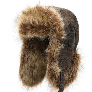 Chapeau de cheveux imitation fourrure PU