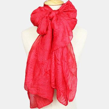Ethnic Turban Hijab Women Polyester Solid Color Muslim Silk