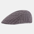 Chapeaux de béret en coton lavé Visière réglable Chapeaux à carreaux avant