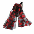 Châle en soie de broderie de style ethnique écharpe fleur rose châle