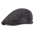 Béret ajustable en coton lavé Cowboy avec couleur unie