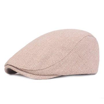 Chapeau de canard béret rétro en lin et coton