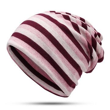 Women's winter striped cotton hat