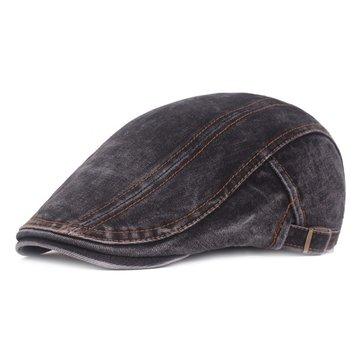 Casquette Béret Retro en Jean Délavé