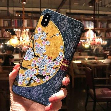 Coque en TPU pour iPhone, relief jaune et bleu