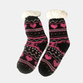 Chaussettes anti-ski en velours jacquard Chaussettes en tricot d'agneau épaississantes