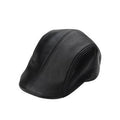 Casquette Beret en cuir de mouton noir