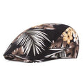 Chapeau béret en coton imprimé fleurs
