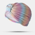 Bonnet plissé Bonnet Turban Simple Couleur Unie