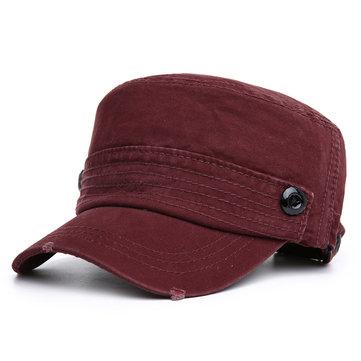 Chapeau plat de couleur unie coton vogue