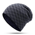 Bonnet en velours à rayures Plus