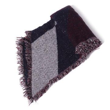 Écharpe de 200CM en cachemire artificiel en patchwork à franges