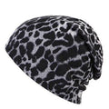 Bonnet à motif de léopard écharpe chaude