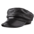 Cuir Canard Langue Chapeau Femelle Casual En Peau De Mouton Octogonal Chapeau Peintre Chapeau Béret Étoile Sauvage Avec Le Même Paragraphe