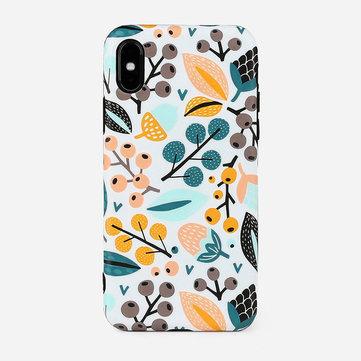 Étui de téléphone mignon motif feuille TPU Soft
