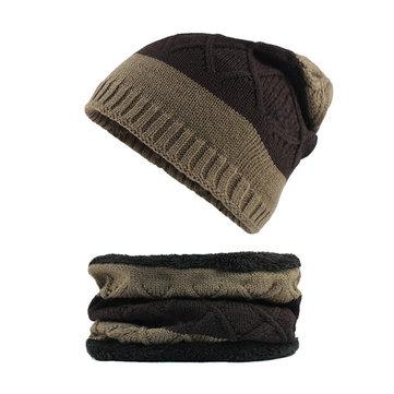 Ensemble bonnet écharpe en velours de laine