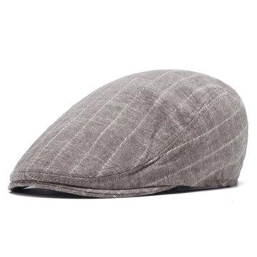 Casquette Beret à rayures en coton