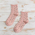 Le coton moyen floral bouclé de ressort chaussette le coton respirant