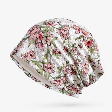 Bonnet fin en coton à fleurs Soft