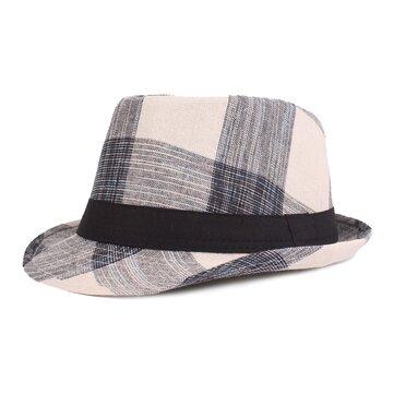 Casquette Jazz à écraser en coton à carreaux