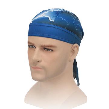 Chapeau Sweat à Imprimé Numérique Foulard Respirant Style Pirate pour Vélo Sport
