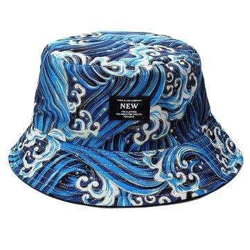 Chapeau de seau à motif vague de coton d'été